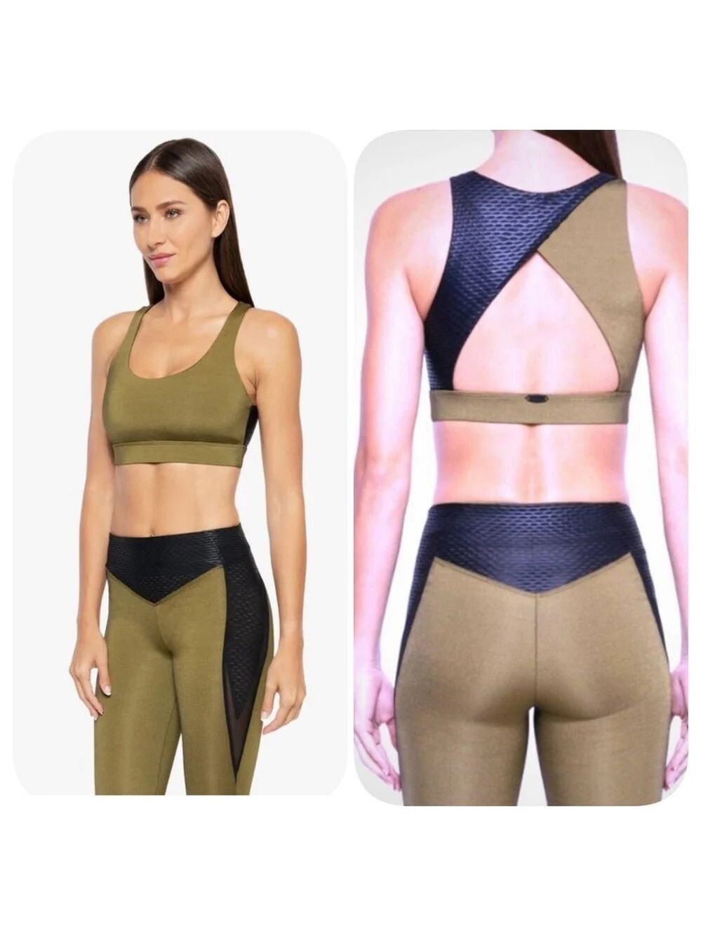 KORAL ACTIVEWEAR Covert Shantung Sports Bra Sz S